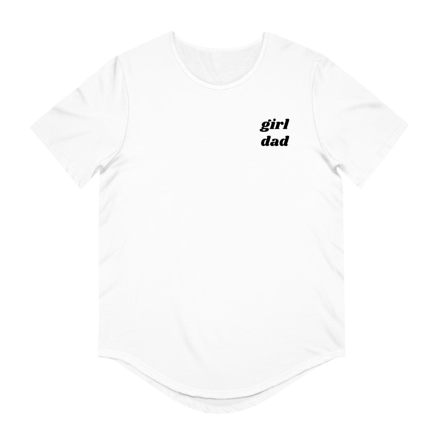 Girl Dad Men's Jersey Curved Hem Tee