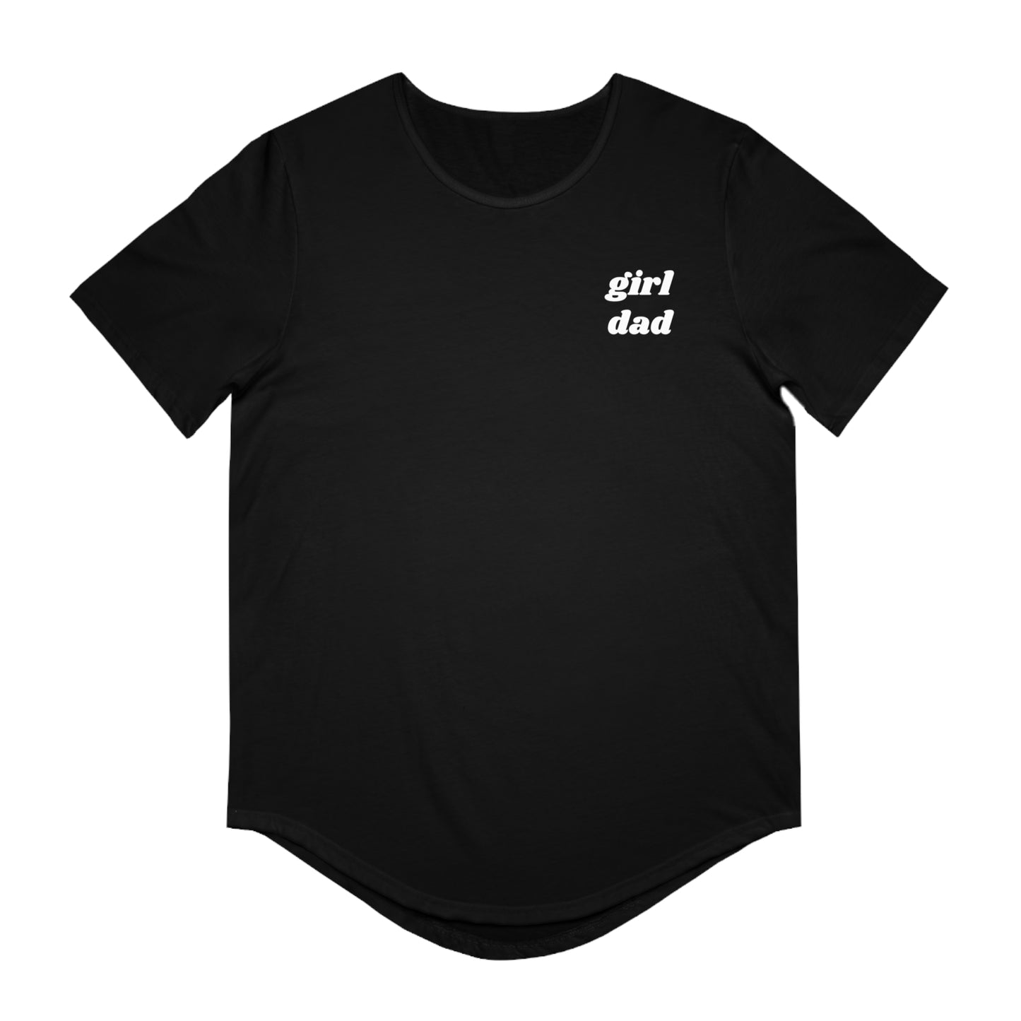 Girl Dad Men's Jersey Curved Hem Tee