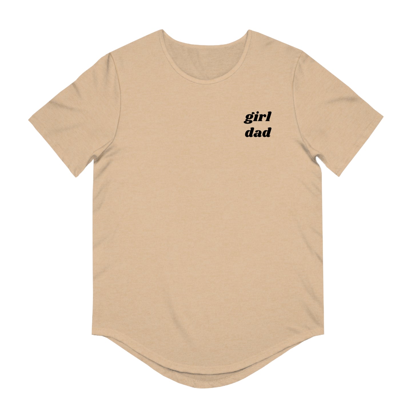 Girl Dad Men's Jersey Curved Hem Tee