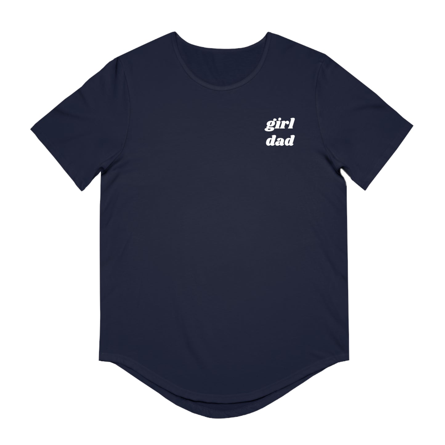 Girl Dad Men's Jersey Curved Hem Tee