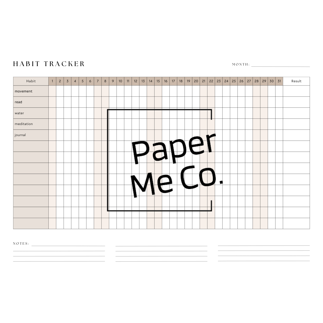 Habit Tracker PDF Download