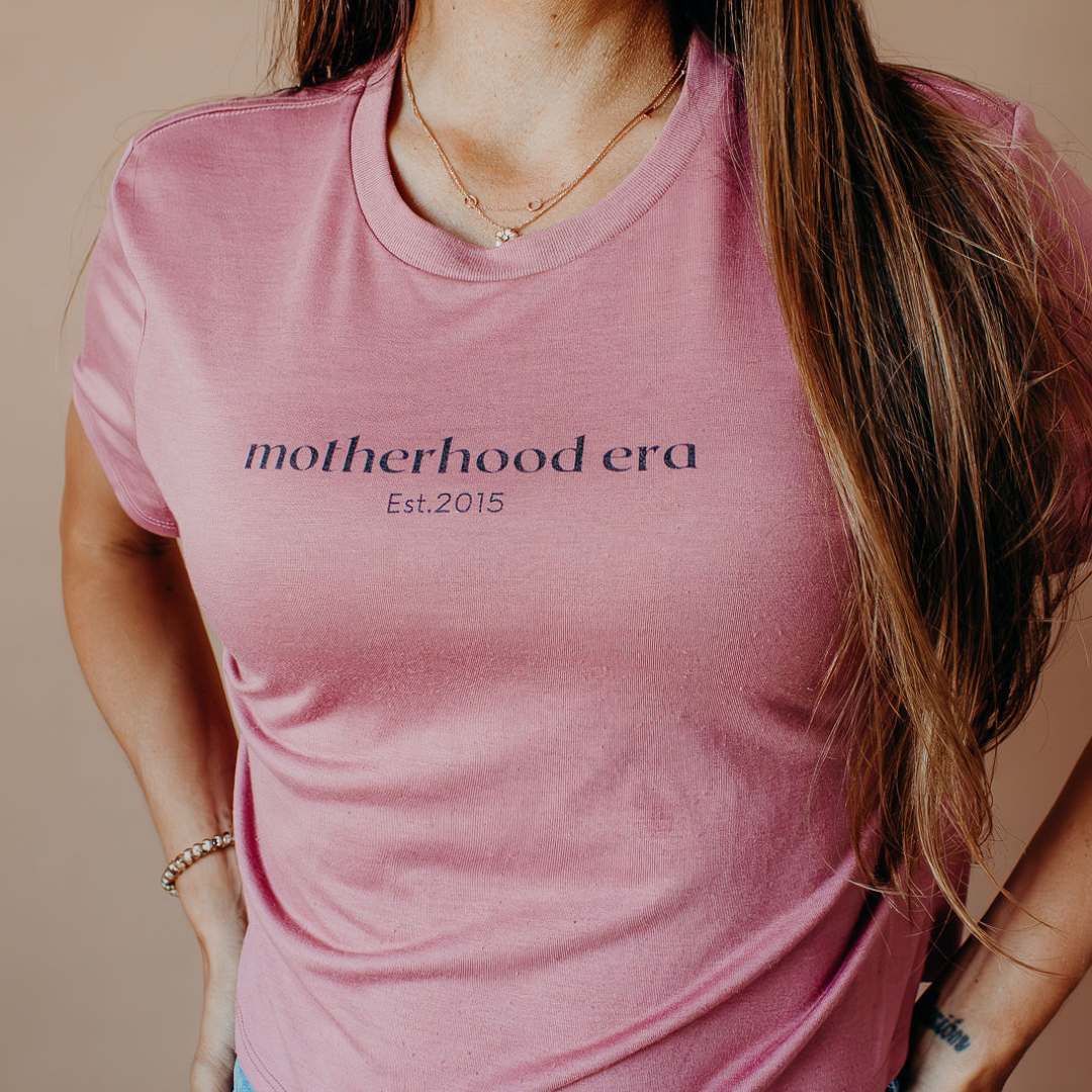 Est. 2015 Motherhood Era Cropped Tee