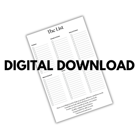 Grocery List PDF Download