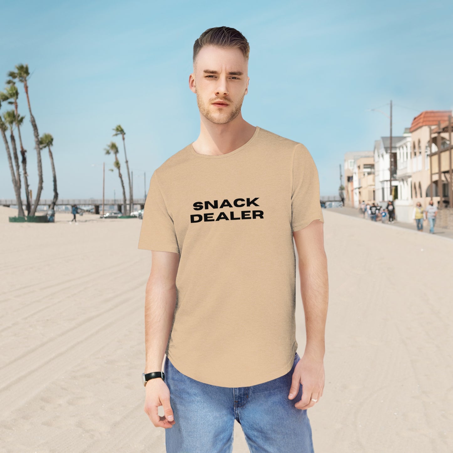 Snack Dealer Men's Jersey Curved Hem Tee